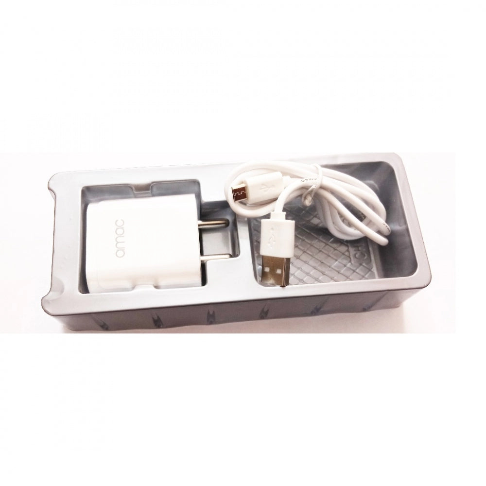 Amac brand white USB charger with 1.2 amperage
