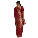 Women's Banarasi Silk Saree (Red,5-6 Mtrs)