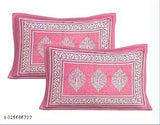 Vibrant floral Jaipuri prints 100% cotton king size double bedsheet with 2 pillow covers, ideal for summer adult use