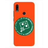 Black knit mobile case with party symbol print.