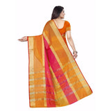 Multicolor Kota Doria cotton blend saree with blouse (5-6 mtrs), suitable for casual and festive wear