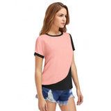 Women's knitted western T-shirt (peach), casual wear