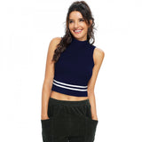 Blue polyester knitting western wear top for women, solid design, machine washable or hand wash