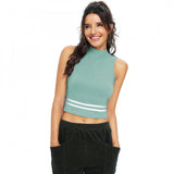 Pista polyester knit women's western top, solid pattern for casual wear
