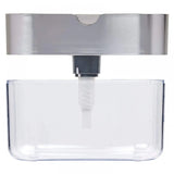 Assorted-colored 2-in-1 sink and dishwasher soap dispenser with included sponge, perfect for fast dish cleaning in homes, offices, or commercial spaces