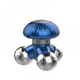 Assorted color mushroom USB hand massager, ultra-compact ergonomic design for comfortable massage