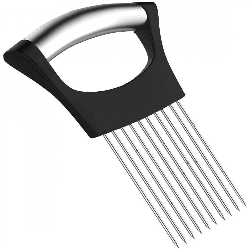 Assorted stainless steel onion holder with sharp stitches, durable pin joints & versatile use as an onion cutter or meat tenderizer
