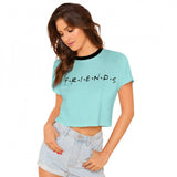 Women's cotton teal t shirt with western design, crew neck