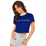 Royal blue cotton women's western wear t-shirt
