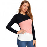 Women's 95% polyester 5% spandex western wear t-shirt (peach, short sleeves)