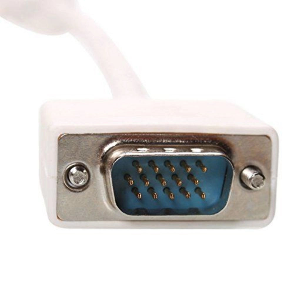 White VGA Cable (Male to Male) 1.5 Yards, supports PC, Monitor, TV, LCD/LED, Plasma, Projector, TFT. Connects video card outputs to monitors directly for distortion-free signal transmission