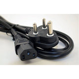 Black 1.2 Meter 3Pin Power Cord for Computer, Printer, UPS, SMPS, Scanner & Monitor