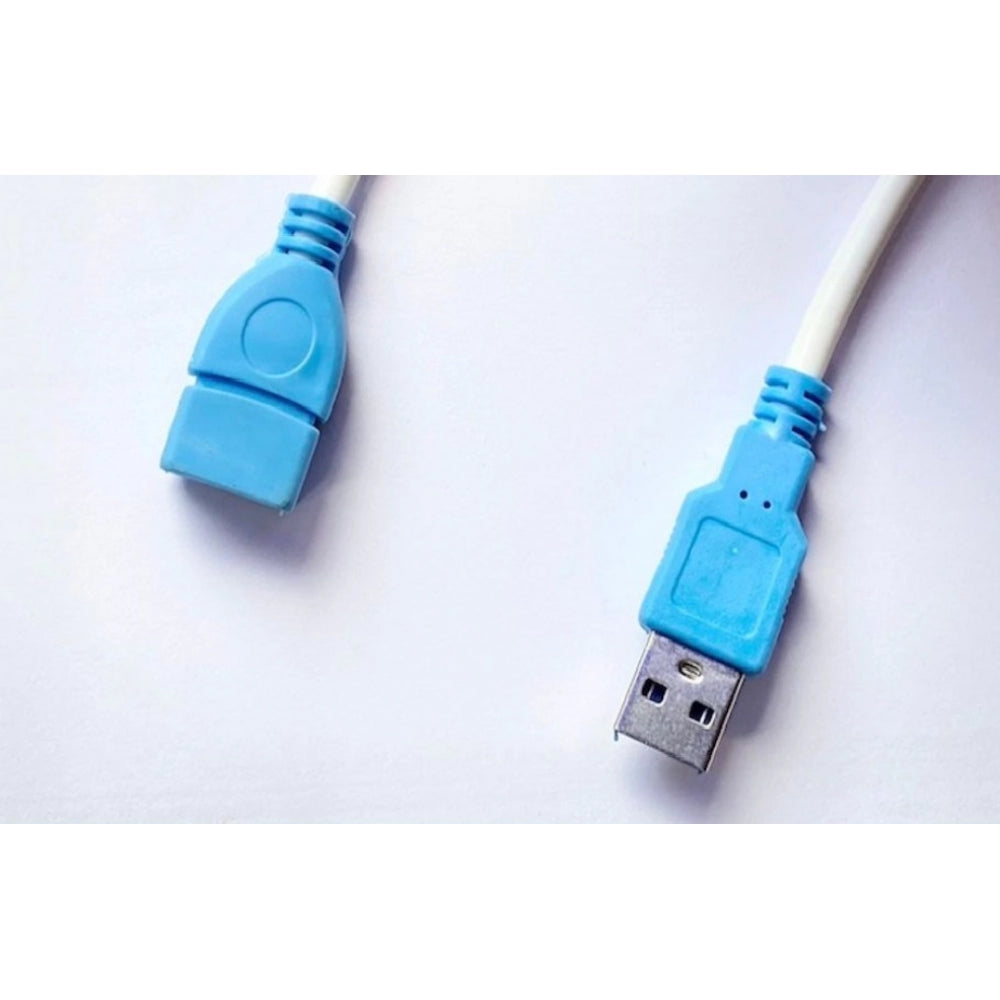 White USB Extension Cable, 3 Yards, supports LCD, LED, TV USB ports for connecting Printer, PC, External Hard Drive