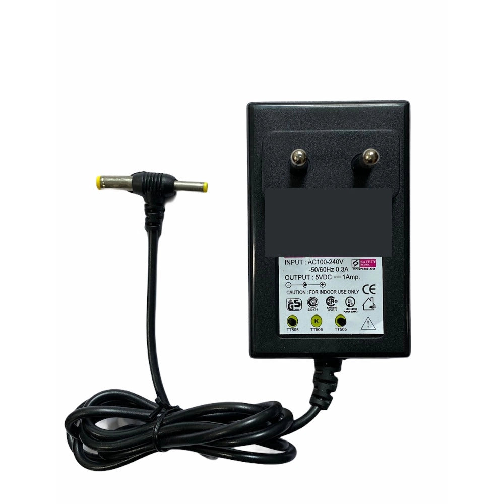Black 5V 1A Power Adapter for Set Top Box, CCTV System, Router, and More Electronics (DC & Sony Pin)