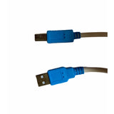 White USB Printer Cable (Male to Male) on desk for PC or laptop connection