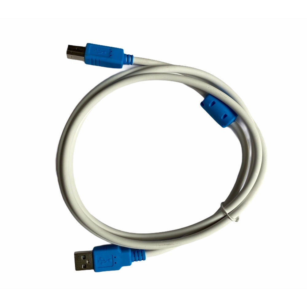 White USB Printer Cable (1.5 yards), connects printers & imaging devices with PC or Laptop
