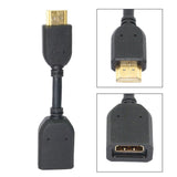 Black HDMI Cable (Male to Female), supports 4K, 3D, ARC for multi-device connectivity