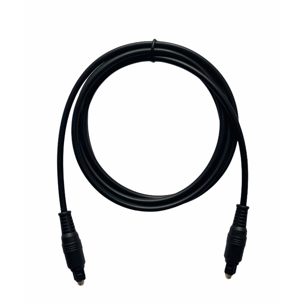 Black Digital Optical Fibre Cable 1.5 yards, high-speed data transmission up to 250Mb_s for enhanced audio quality