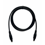 Black Digital Optical Fibre Cable 1.5 yards, high-speed data transmission up to 250Mb_s for enhanced audio quality