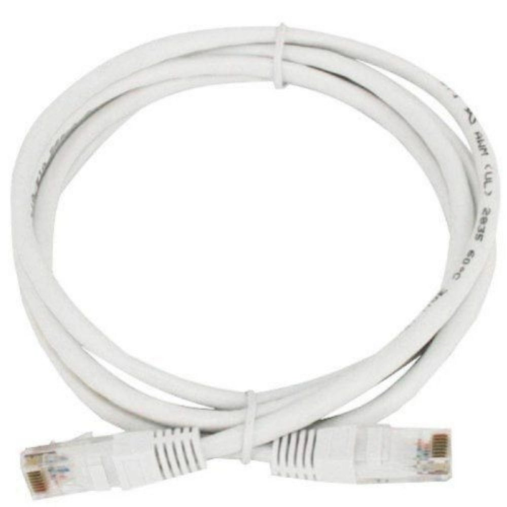 White RJ45 LAN cable, 1.5 yards - high-performance Ethernet Patch Cord CAT5E for reliable network connections