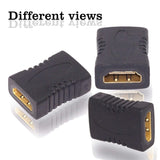 Black HDMI Female-to-Female Extender Jointer for seamless 4K, 3D connection