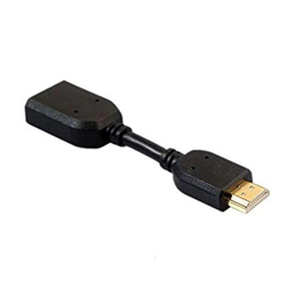 Black HDMI Cable (Male to Female), supports 4K, 3D, ARC for home entertainment connections
