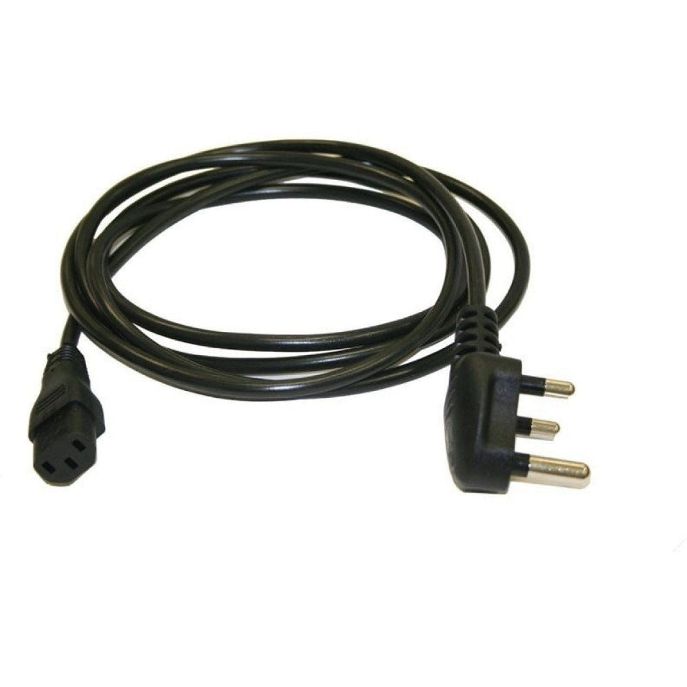 Black 1.2m 3Pin Power Cord for Computer, Printer, UPS, SMPS, Scanner, Monitor