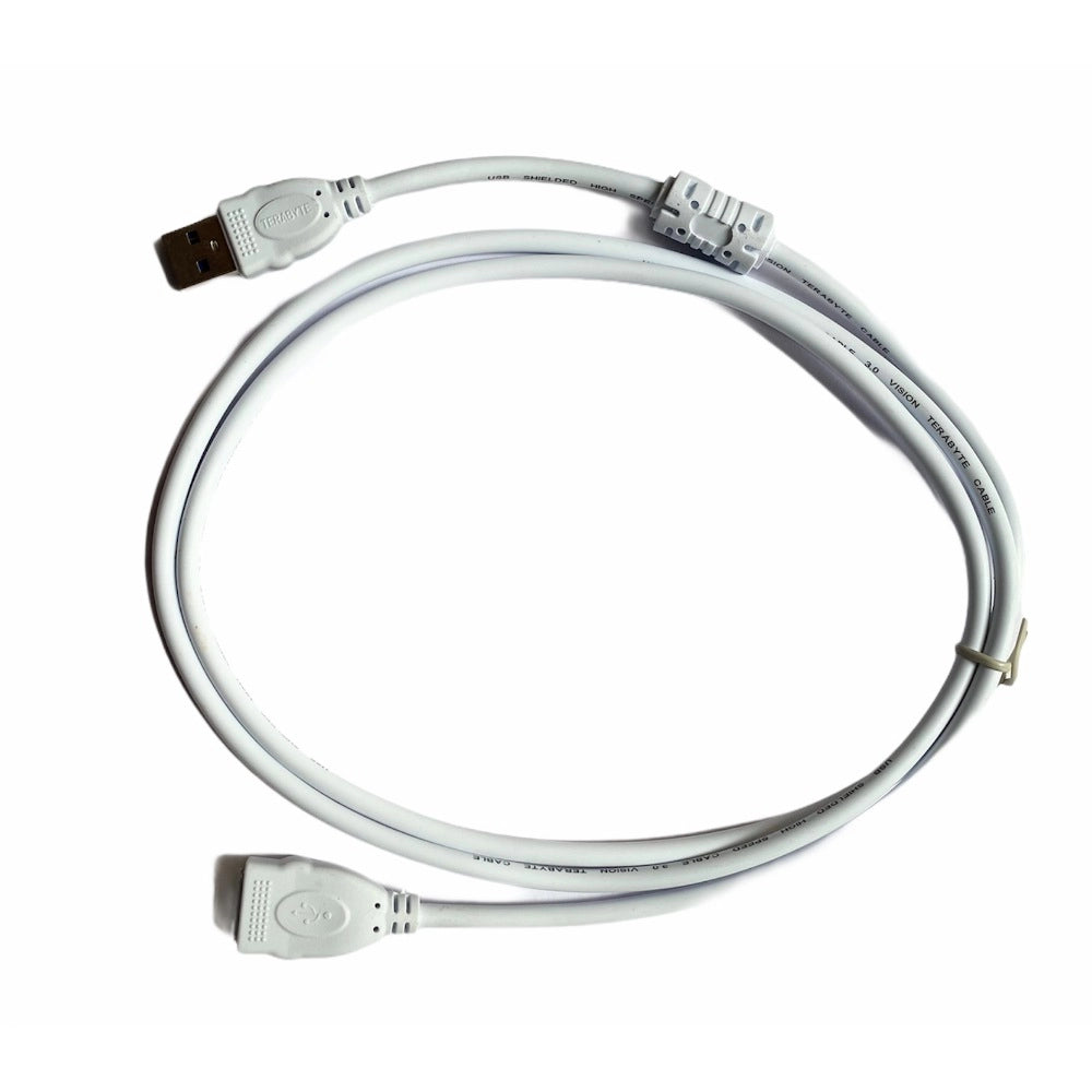 White USB Extension Cable, 1.5 yards, supports LCD, LED, TV ports for connecting Printer, PC, External Hard Drive