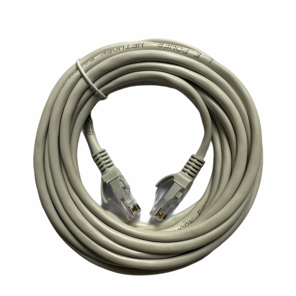 White CAT5E Ethernet Patch Cord (5 yards), ideal for LAN networking connections