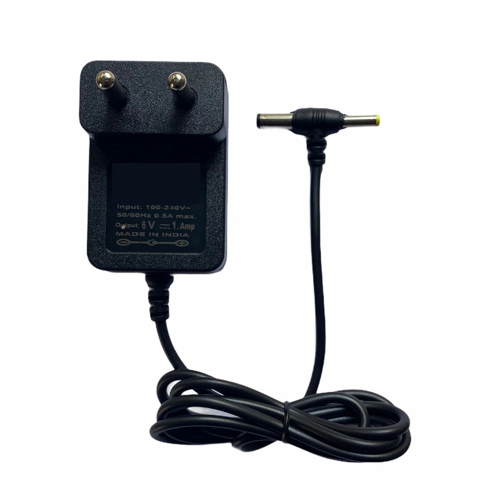 Black 6V 1A Power Adapter for Set Top Box, CCTV System, Router, other electronics - versatile AC input 100-240V, DC & Sony pin