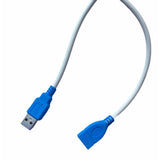 White USB Extension Cable (3 Yards) - Connects LCD, LED, TV, Printer, PC, External Hard Drive