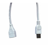 White USB Extension Cable (1.5 Yards) for LCD, LED, TV ports connecting Printer, PC, External Hard Drive