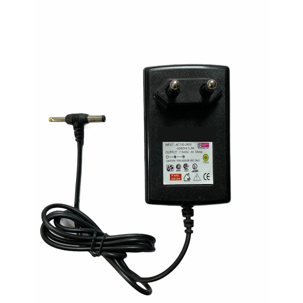 Black 7.5V 1A Power Adapter for Set Top Box, CCTV, Router, IT Gadgets (DC & Sony Pin)