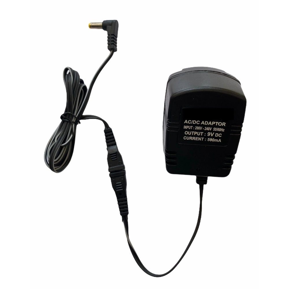 Black 9V 500mA Power Adapter for Set Top Box, CCTV System, Router, and other electronics with DC Pin