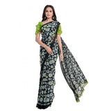 Green Georgette Saree with Blouse (5-6mtrs), suitable for casual and festive wear