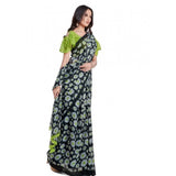 Green Georgette Saree & Blouse (5-6mtrs), casual, festive wear for women
