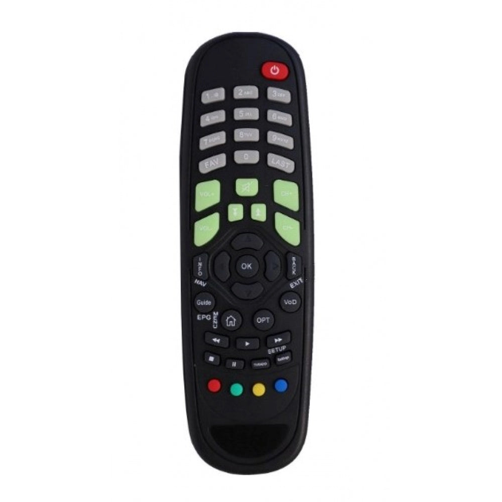 Multi-colored Infrared Set Top Box Remote STB 03, compatible with Den Set Top Box, long range up to 30 feet, ergonomic design