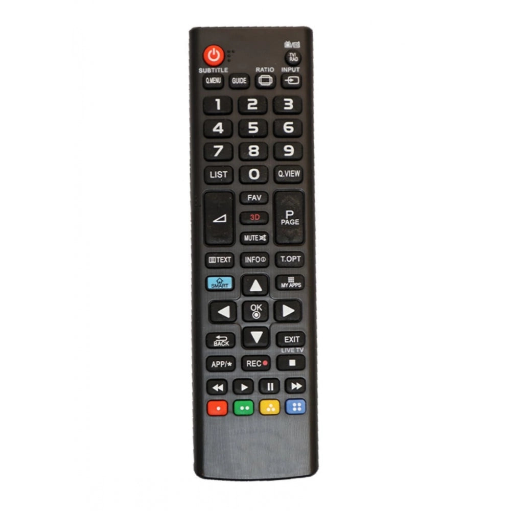 Multi-colored remote URC 122 with basic smart and 3D functions, compatible with LG LCD/LED/3D Plasma TV remote control. Infrared range up to 30 feet. Ergonomic design for easy grip