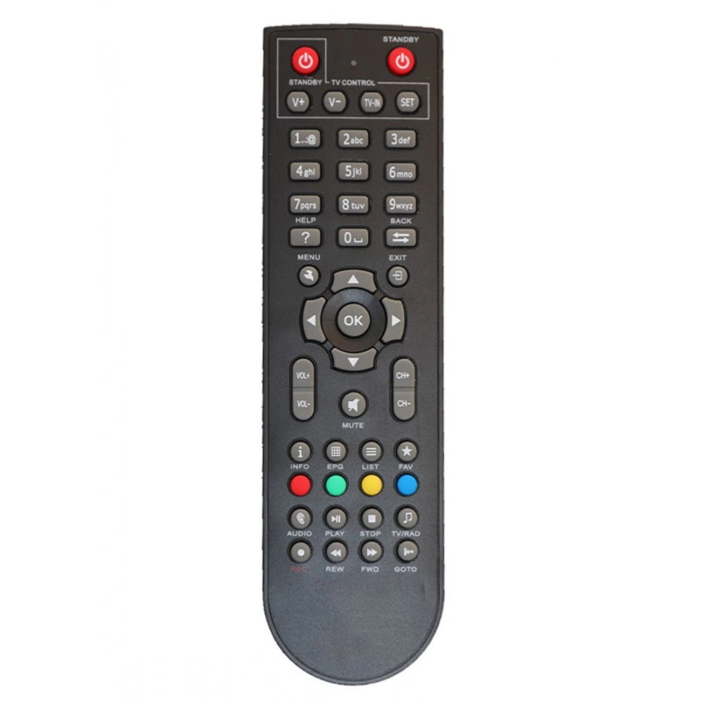 Multi-colored infrared remote compatible with cable set top box, long range (30 feet), ergonomic design for easy grip and comfortable use from sofa or bed