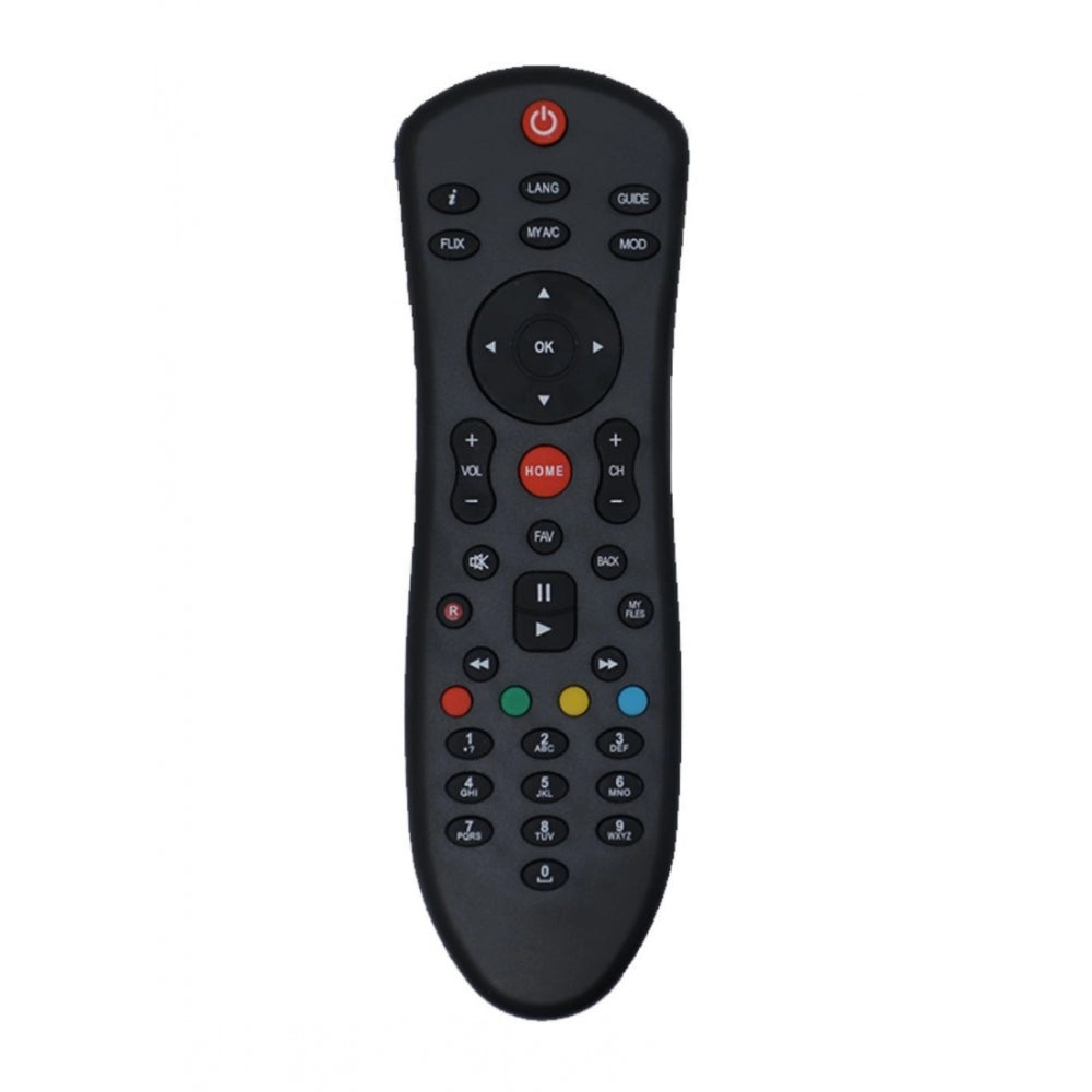 Multi color infrared DTH Set Top Box Remote (With Recording), compatible with Dish TV SD/HD, long-range remote for comfortable use from any room corner