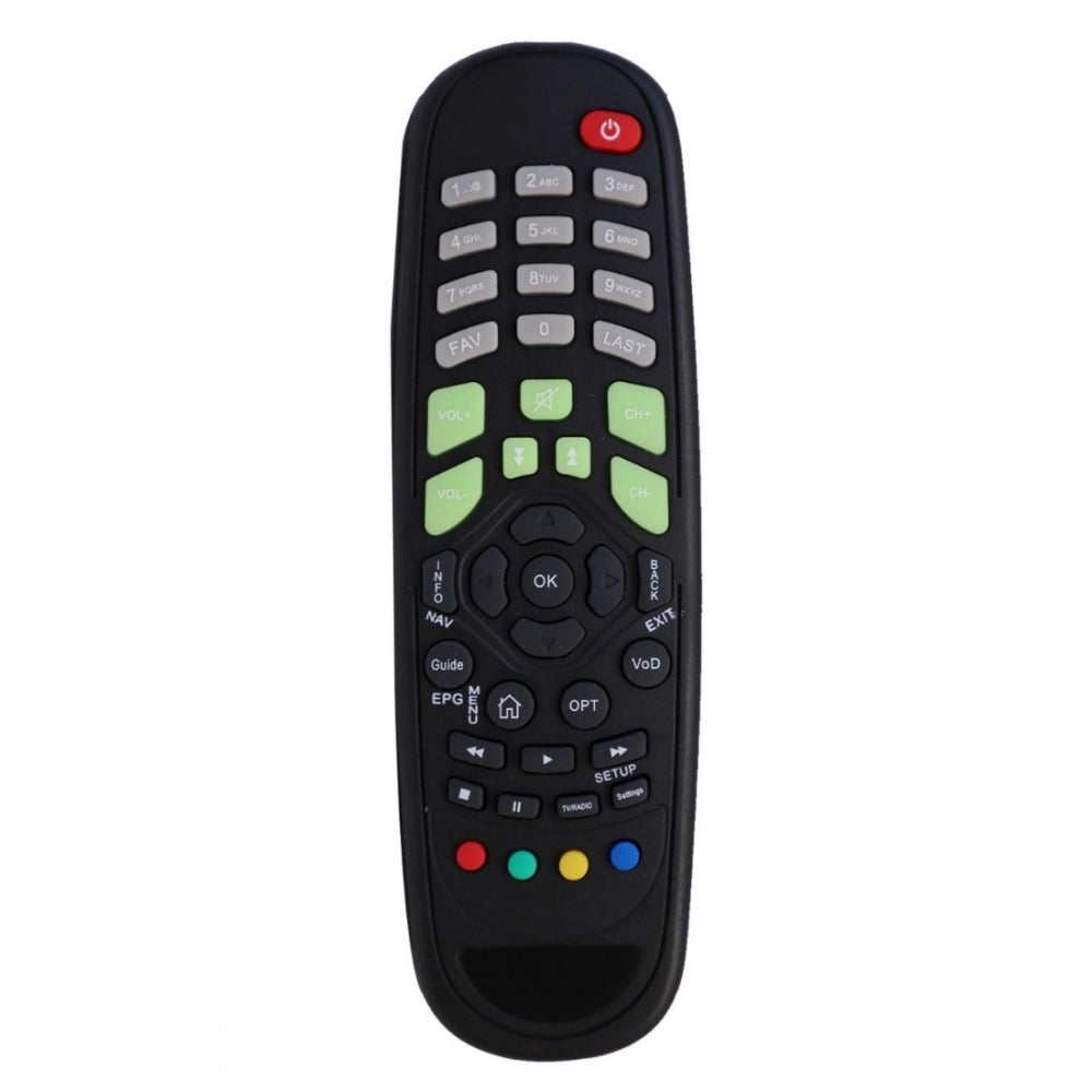 Multi color IR remote, compatible with GTPL Set Top Box (STB 03), long-range operation for comfortable use in any room corner