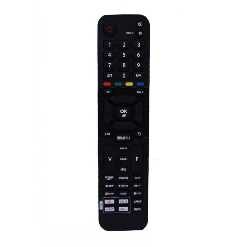 Multi-colored infrared remote compatible with Siti Cable HD Set Top Box, long-range ergonomic design for comfortable use from sofa or bed