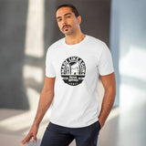 White PC Cotton Men's Bike Ride Design Half Sleeve T-Shirt, 180GSM thread count