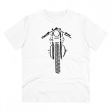 White PC Cotton Men's Bike Ride Design Half Sleeve T-Shirt (180GSM), casual wear for active lifestyle