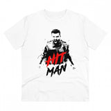 White PC Cotton cricket design men's t-shirt, half sleeve, round neck, 180GSM thread count