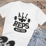 White PC Cotton Men's T-Shirt with All Reps Matter Print, 180GSM thread count for casual wear