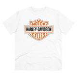 White PC cotton bike ride design men's t-shirt with half sleeves and round neck, casual occasion wear