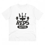 White PC Cotton Men's T-shirt with All Reps Matter print, half sleeve, round neck