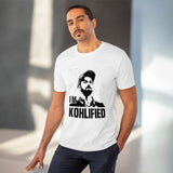 White PC cotton cricket design men's t-shirt with half sleeves, 180 GSM thread count