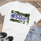 White PC cotton cricket design men's t-shirt (180GSM), casual wear with half sleeves and round neck